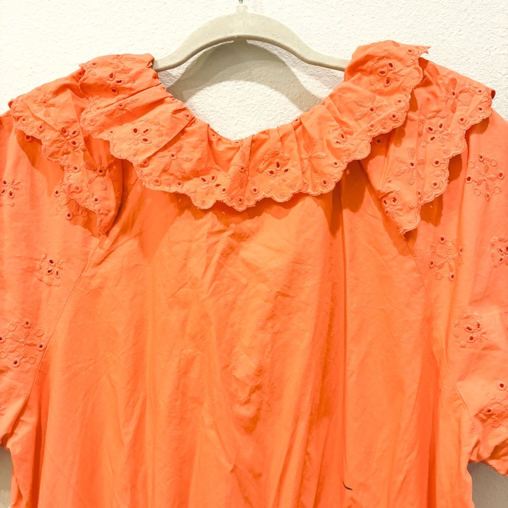 Theget Eyelet Puff-Sleeve Maxi Dress — Size XL - Picture 7 of 9